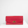 Mulberry Red Darley Embossed Leather Wallet