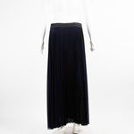 Victoria by Victoria Beckham Navy Pleated Skirt