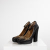 Prada Black With Sequin Block Heeled