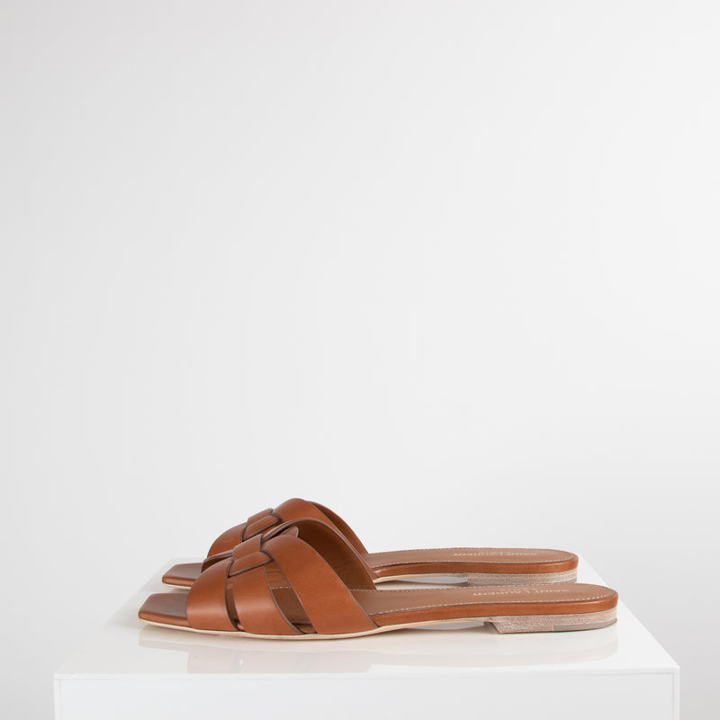 Saint Laurent Tan Tribute Sandals