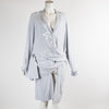 Off-White Pale Blue Duster Coat