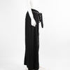 Maria Grazia Severi Black Maxi Skirt with White Trim