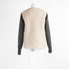 Maison Margiela Beige Shearling Wool Knitted Sleeve Jacket