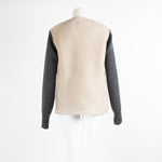 Maison Margiela Beige Shearling Wool Knitted Sleeve Jacket