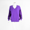 Amanda Wakeley Purple Silk and Cashmere V Neck Jumper