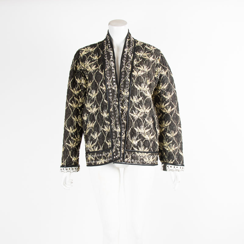 Isabel Marant Black And Yellow Print Jacket