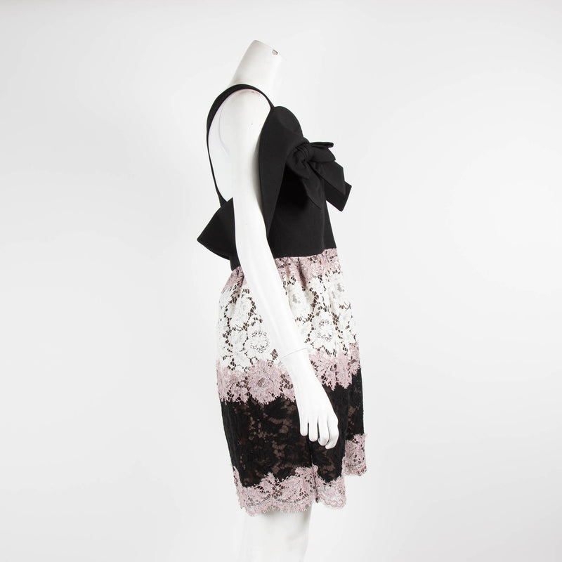 Valentino black and discount white lace dress