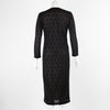 Fendi Black Transparent Logo Mesh Knit Dress