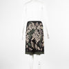 Louis Vuitton Black Leaf Embroided Skirt