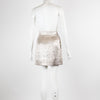 Emilio Pucci Metallic Silver Silk Lined Skirt