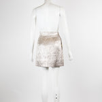 Emilio Pucci Metallic Silver Silk Lined Skirt