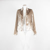 Galvan Champagne Velvet Blazer