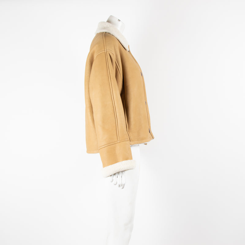 Loewe Camel Shearling Short Jacket