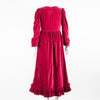 Seraphina Red Velvet Dress with Frills