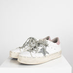 Golden Goose White with Glitter Star Trainers