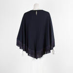 M.I.H Jeans Navy Fringed Poncho