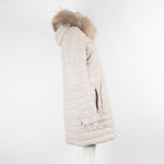 Oakwood Blush Leather Puffer with Fur collar