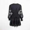 Zimmerman Black Lace Smock Waist Mini Dress