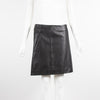 Theyskens' Theory Black Leather Mini Skirt