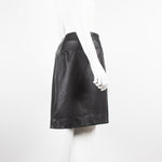 Theyskens' Theory Black Leather Mini Skirt