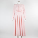 Emilia Wickstead Baby Pink Long Sleeve Maxi Dress