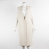 By Malene Birger Cream Embellished Sleeveless Coat