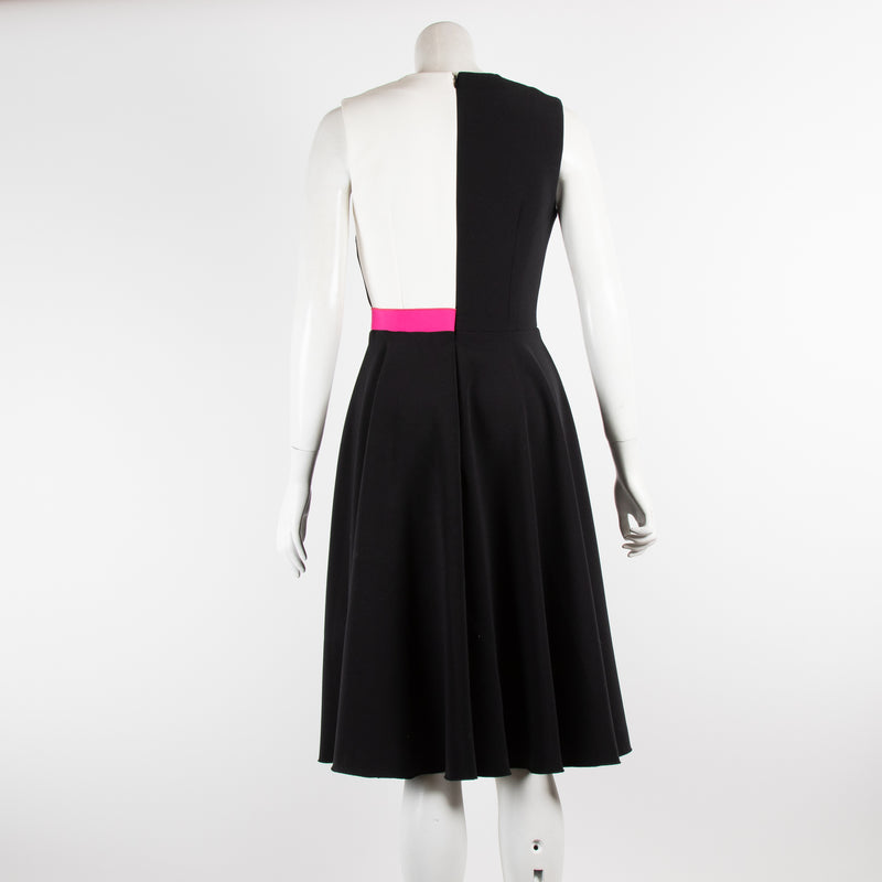 Roksanda Black Pink Cream Sleeveless Dress