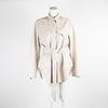 Nanushka Beige Vegan Leather Belted Shacket