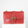 Pinko Red Leather Love Icon Simply Crossbody Bag