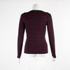 Sandro Navy and Red Knitted Jumper with Embellishment