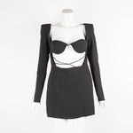 Alex Perry Black Sweetheart Cup Mini Dress