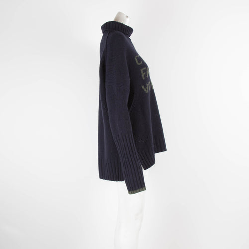 Zadig & Voltaire Navy Roll Neck Jumper