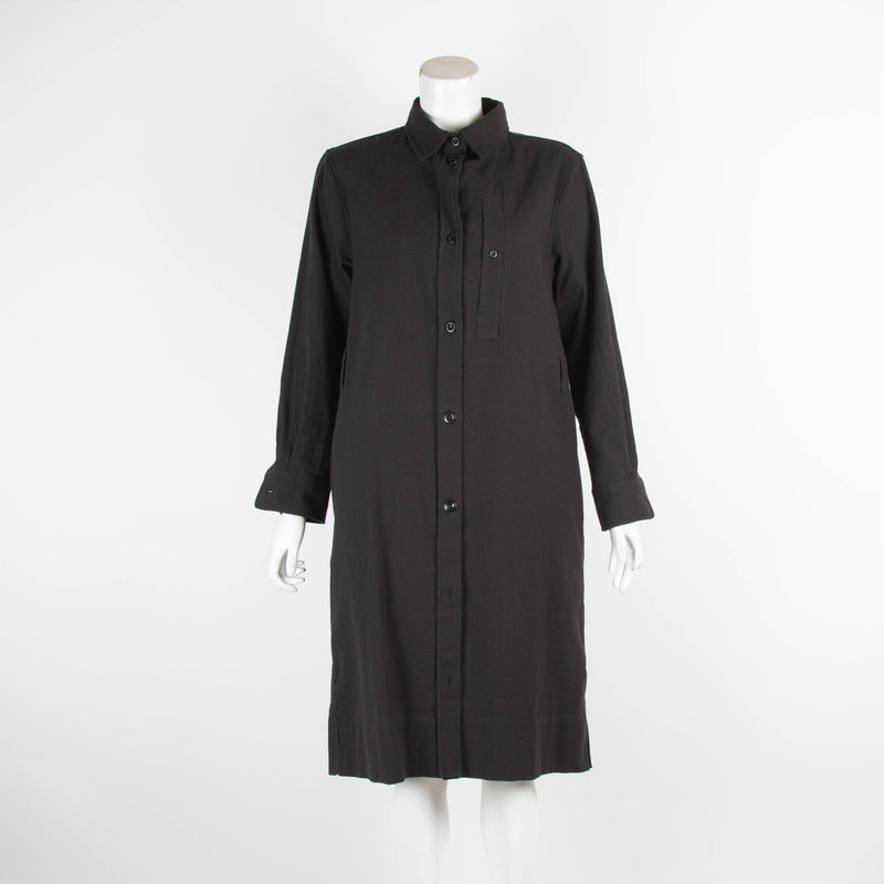 Margaret Howell Black Linen Shirt Dress