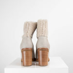 Chanel Cream Shearling Ankle Boot