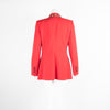 Dolce & Gabbana Red Blazer With Leopard Trim