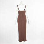 Magda Butrym Brown Knitted  Bustier Dress