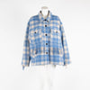 Isabel Marant Etoile Blue & White Check Tassle Overshirt