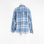 Isabel Marant Etoile Blue & White Check Tassle Overshirt