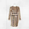 Nadine Merabi Gold Sequin Stretch Dress