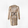 Nadine Merabi Gold Sequin Stretch Dress