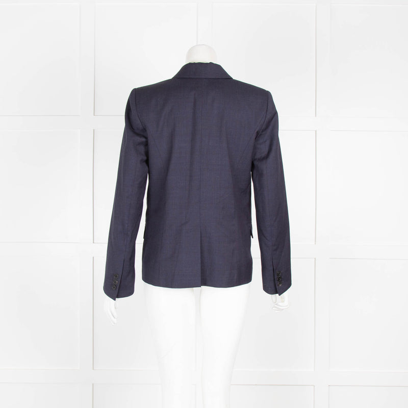 Isabel Marant Etoile Navy Check Blue Button Up Jacket