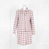 Maje Pink and Grey Check Jacket