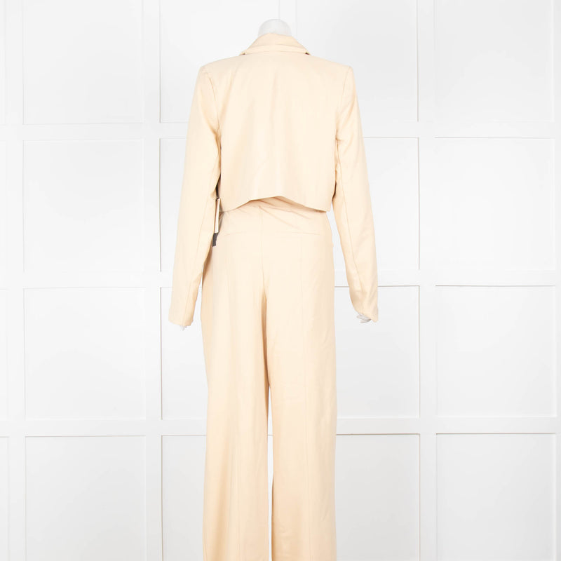 House of Harlow 1960 Pale Yellow Trouser Suit