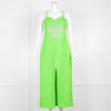 David Koma Lime Green Boucle Strap Dress