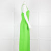 David Koma Lime Green Boucle Strap Dress