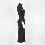 Khaite Black Mischa Rib Dress