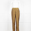 Saloni Black Bronze  Green Print Trousers