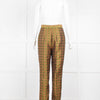 Saloni Black Bronze  Green Print Trousers