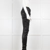 Balmain Black Leather Biker Trousers