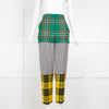 Balenciaga Tartan Wool Straight Pants